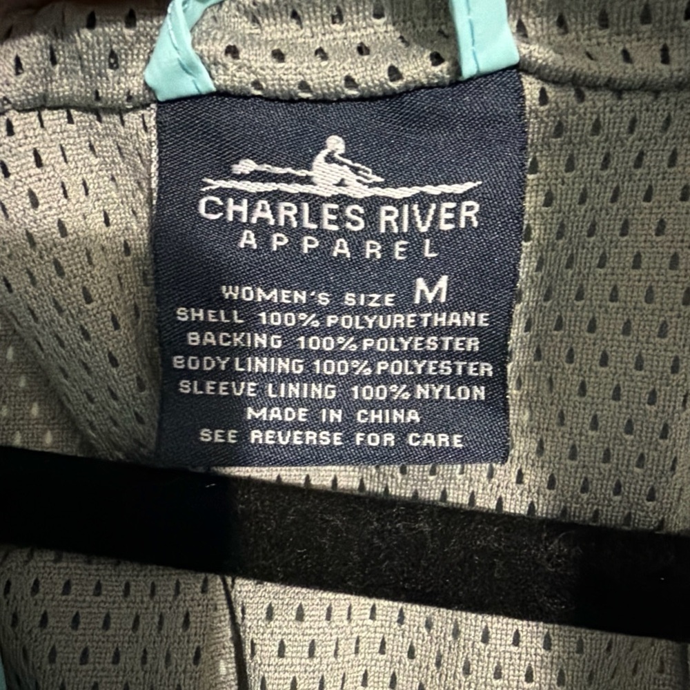 Charles River Women's New Englander Rain Jacket  Size M  Blue - Picture 3 of 11